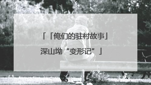 「俺们的驻村故事」深山坳“变形记”