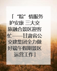 “粽”情服务护安康 三大交旅融合景区迎客忙——甘肃省公交建集团全力做好端午假期景区运营工作
