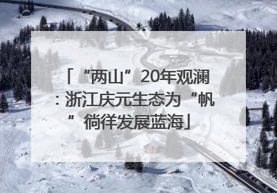 “两山”20年观澜：浙江庆元生态为“帆”徜徉发展蓝海