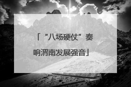 “八场硬仗”奏响渭南发展强音