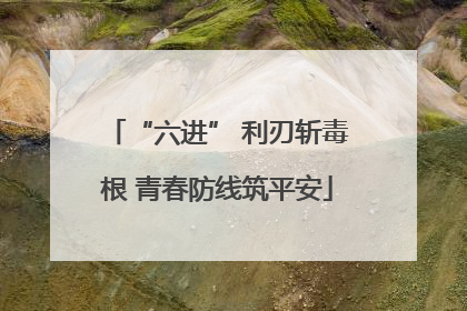 “六进” 利刃斩毒根 青春防线筑平安
