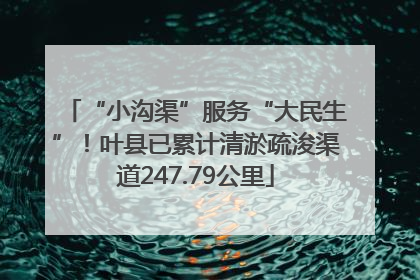 “小沟渠”服务“大民生”！叶县已累计清淤疏浚渠道247.79公里