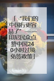 “我们的中国行更容易了”——印尼民众点赞中国240小时过境免签政策