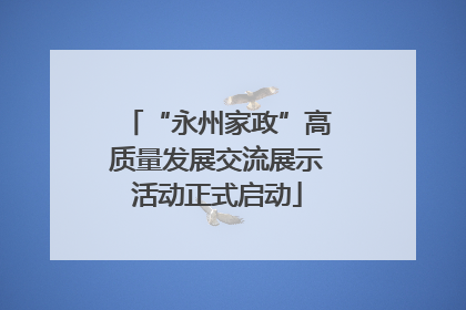 “永州家政”高质量发展交流展示活动正式启动