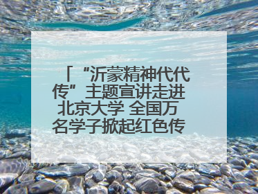 “沂蒙精神代代传”主题宣讲走进北京大学 全国万名学子掀起红色传承热潮