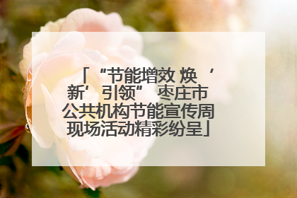 “节能增效 焕‘新’引领” 枣庄市公共机构节能宣传周现场活动精彩纷呈