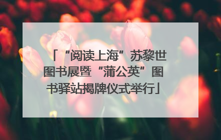 “阅读上海”苏黎世图书展暨“蒲公英”图书驿站揭牌仪式举行