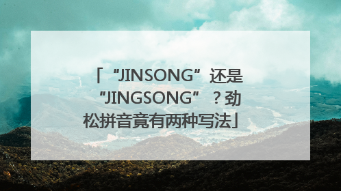 “JINSONG”还是“JINGSONG”？劲松拼音竟有两种写法
