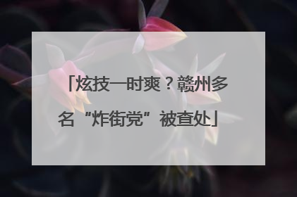 炫技一时爽？赣州多名“炸街党”被查处