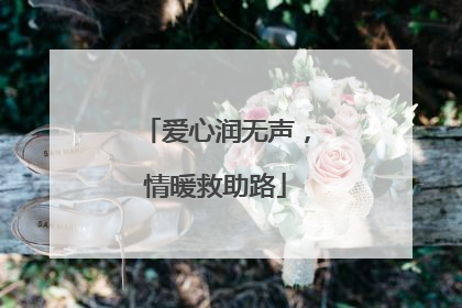 爱心润无声，情暖救助路