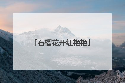 石榴花开红艳艳