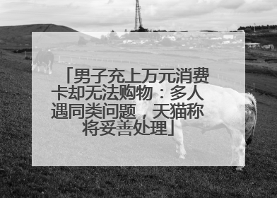 男子充上万元消费卡却无法购物：多人遇同类问题，天猫称将妥善处理
