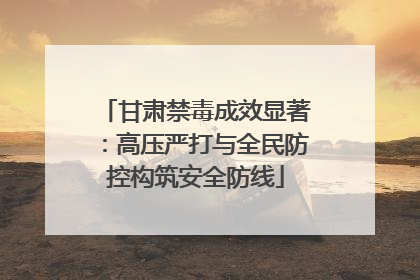 甘肃禁毒成效显著：高压严打与全民防控构筑安全防线