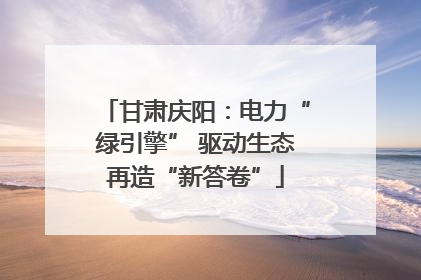 甘肃庆阳：电力“绿引擎” 驱动生态再造“新答卷”