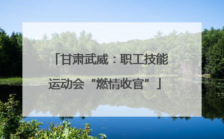 甘肃武威：职工技能运动会“燃情收官”