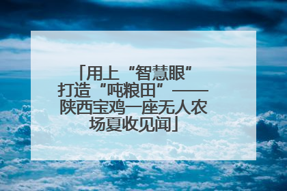 用上“智慧眼” 打造“吨粮田”——陕西宝鸡一座无人农场夏收见闻