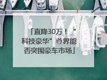 直降30万！“科技豪华”尊界能否突围豪车市场
