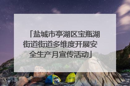 盐城市亭湖区宝瓶湖街道街道多维度开展安全生产月宣传活动