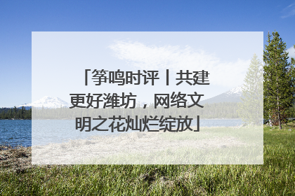 筝鸣时评丨共建更好潍坊，网络文明之花灿烂绽放