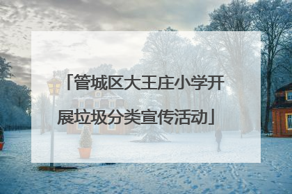 管城区大王庄小学开展垃圾分类宣传活动