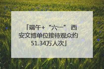 端午+“六一” 西安文博单位接待观众约51.34万人次