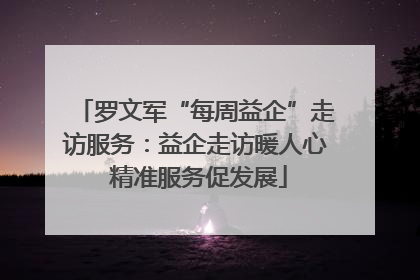 罗文军“每周益企”走访服务：益企走访暖人心 精准服务促发展