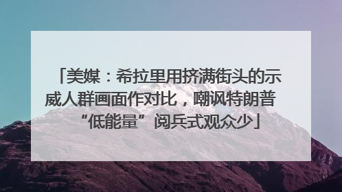 美媒：希拉里用挤满街头的示威人群画面作对比，嘲讽特朗普“低能量”阅兵式观众少