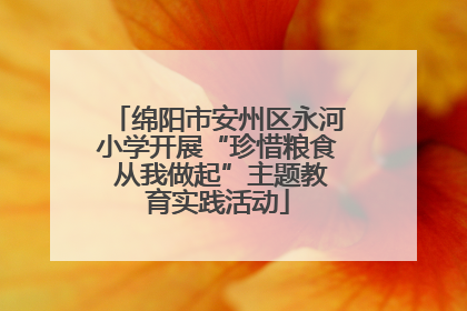 绵阳市安州区永河小学开展“珍惜粮食 从我做起”主题教育实践活动