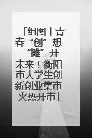 组图丨青春“创”想 “摊”开未来！衡阳市大学生创新创业集市火热开市