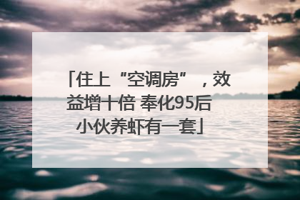 住上“空调房”，效益增十倍 奉化95后小伙养虾有一套
