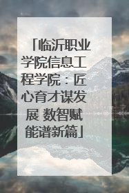 临沂职业学院信息工程学院：匠心育才谋发展 数智赋能谱新篇