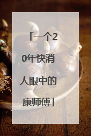 一个20年快消人眼中的康师傅