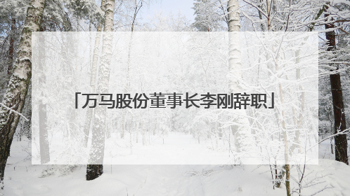 万马股份董事长李刚辞职