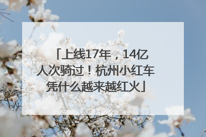 上线17年，14亿人次骑过！杭州小红车凭什么越来越红火