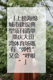 上榜海绵城市建设典型项目清单 重庆大田湾体育场既有“弹性”又会“呼吸”
