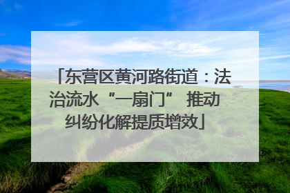 东营区黄河路街道：法治流水“一扇门” 推动纠纷化解提质增效