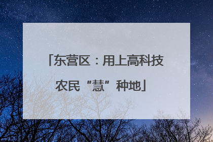东营区：用上高科技 农民“慧”种地