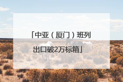 中亚（厦门）班列出口破2万标箱