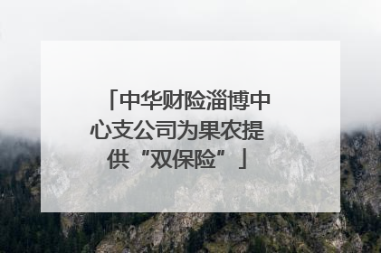 中华财险淄博中心支公司为果农提供“双保险”