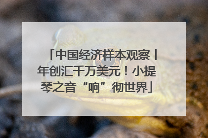 中国经济样本观察丨年创汇千万美元！小提琴之音“响”彻世界