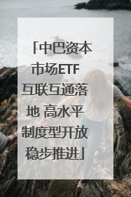 中巴资本市场ETF互联互通落地 高水平制度型开放稳步推进