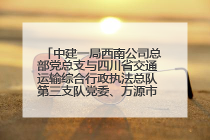 中建一局西南公司总部党总支与四川省交通运输综合行政执法总队第三支队党委、万源市草坝镇莲花院村党支部开展党建联建