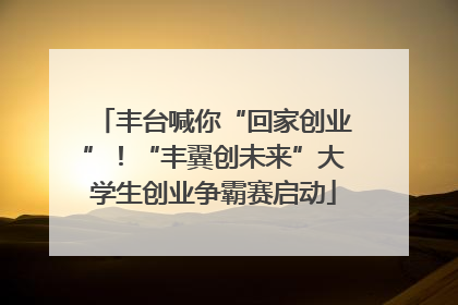 丰台喊你“回家创业”！“丰翼创未来”大学生创业争霸赛启动
