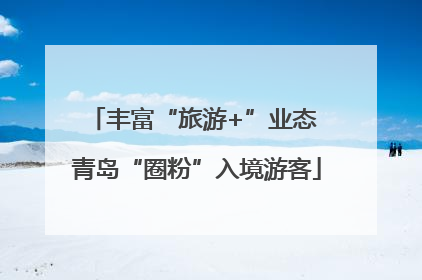 丰富“旅游+”业态 青岛“圈粉”入境游客