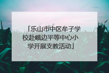 乐山市中区牟子学校赴峨边平等中心小学开展支教活动
