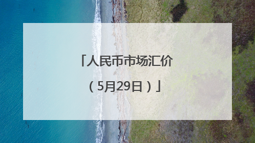 人民币市场汇价（5月29日）