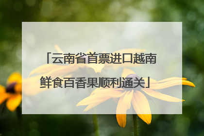 云南省首票进口越南鲜食百香果顺利通关