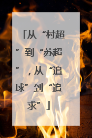 从“村超”到“苏超”，从“追球”到“追求”