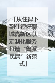 从住得下到住得好聊城高新区以定制化服务打造“鲁派民居”新范式