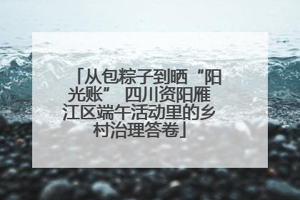 从包粽子到晒“阳光账” 四川资阳雁江区端午活动里的乡村治理答卷